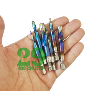 Bộ 6 Taro Chuôi Lục Giác HSS M3-M10 Tôi cứng cao cấp