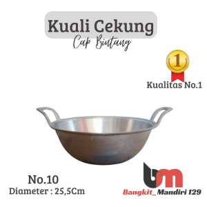 kuali cekung cap bintang satu no.14 aluminium tebal anti lengket