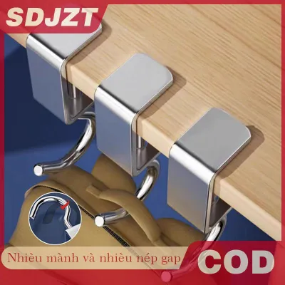 SDJZT Punch-free Hanging Bag Hook Student Desk Side Hanging Bag Handbag Holders Multi-functional Table Hook