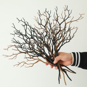 MINIAT Plastic Artificial Plants Antler Shaped Long Bonsai  Decorative Fake Tree Branch Home Decor