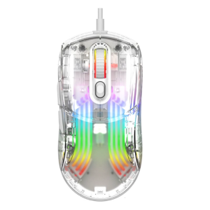 XYH10 Wired Transparent Game Mouse RGB Light Mechanical Gaming Mouse E-sports Mute Mouse for Girls Gift