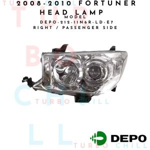 2008-2010 FORTUNER HEAD LAMP UNIT ECE MANUAL BLK DEPO-212-11N6R-LD-E7 RIGHT / PASSENGER SIDE