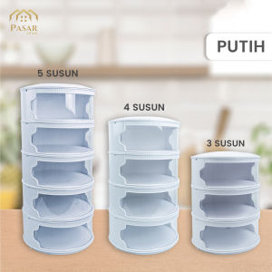 Tudung Saji Rak Susun Makanan 3 4 5 Layer Food Cover Container Display