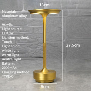 Mishilei Touch Sensor LED Table Lamp Rechargeable Desk Lamp 3Colors Adjustable Coffee Table  Lampu Tidur 台灯