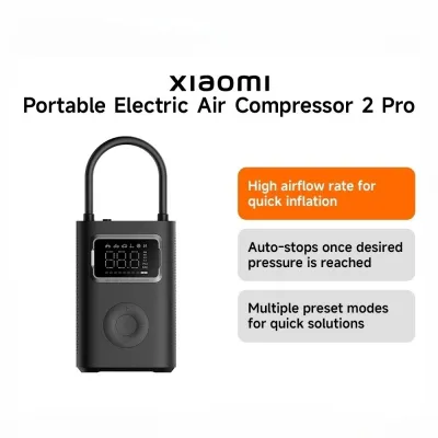 【SG LOCAL SELLER】 MIJIA Electric Portable Air Pump 1S / 2 gen | Tyre Inflator Air Compressor | Smart Digital Tire Pressure for Car/Motorcycle/Scooter/Bike