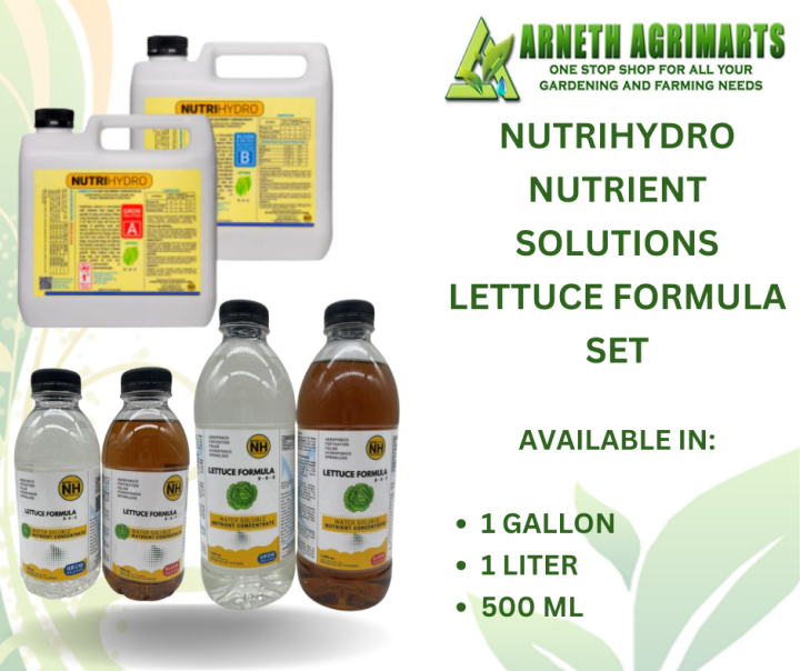 NUTRIHYDRO hydroponics nutrient solutions LETTUCE FORMULA Lazada PH