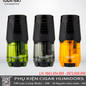 Bật lửa Lubinski YJA-10059 chính hãng – Vỏ trong suốt chỉnh lửa tiện lợi có gác điếu cigar
