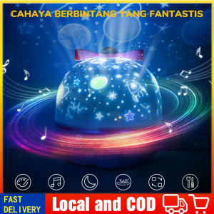 Lampu Tidur Proyektor Hias Putar Malam Langit Bintang Bulan projector