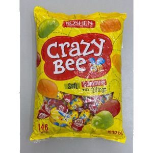 146pcs 1kg Roshen Crazy Bee Soft Gummies With Fillings Gummy Candy Halal