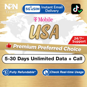 USA T-Mobile eSIM Ultimate 5-30Days Unlimited 5G/4G Data+Call | Instant Email Delivery | Truly Local USA SIM Card