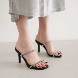 Sepatu Wanita Hak Tinggi 9 Cm Double List Permata FORMAL Sepatu Wanita Kekinian Terbaru Promo