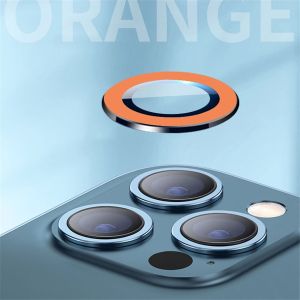 For iPhone 11 12 13 14 15 16 Pro Max Luminous Camera Lens Protector Ring Tempered Glass