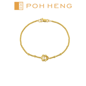 Poh Heng Jewellery 22K Bloom Link Bracelet in Yellow Gold [Price By Weight]