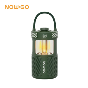 NowGo Bluetooth 5.3 Wireless Portable Speakers IPX6 Waterproof Outdoor With Lantern 360° Sound Powerbank