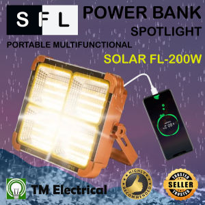 Portable LED Work Lamp 1000w Solar Working Light IP66 Waterproof Floor Light Spotlight Lampu Camping Emergency Light