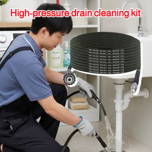 High Pressure Cleaning Kit Kitchen Bathroom Drain Hose/One Flush Clean/High Efficiency/For Home Hotel Commercial/Universal Use/Adults