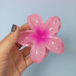 PREMIUM Jepit Rambut Plumeria Bunga Kamboja Warna Soft Ukuran 8cm