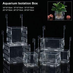 NOBLELYN 1Pcs Hatchery Divider Aquarium Isolation Box Spawning Hatching Small Fry Breeding Box  Acrylic Hydroponic Plant Box Fish Tank Accessory