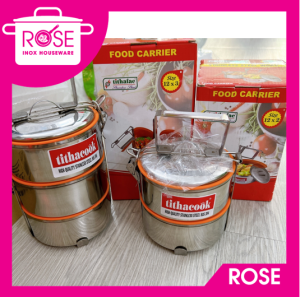 Hộp đưng cơm Inox 304 chống trào an toàn cao cấp - Hộp đựng cơm 3 ngăn 304 Cao cấp TITHACOOK