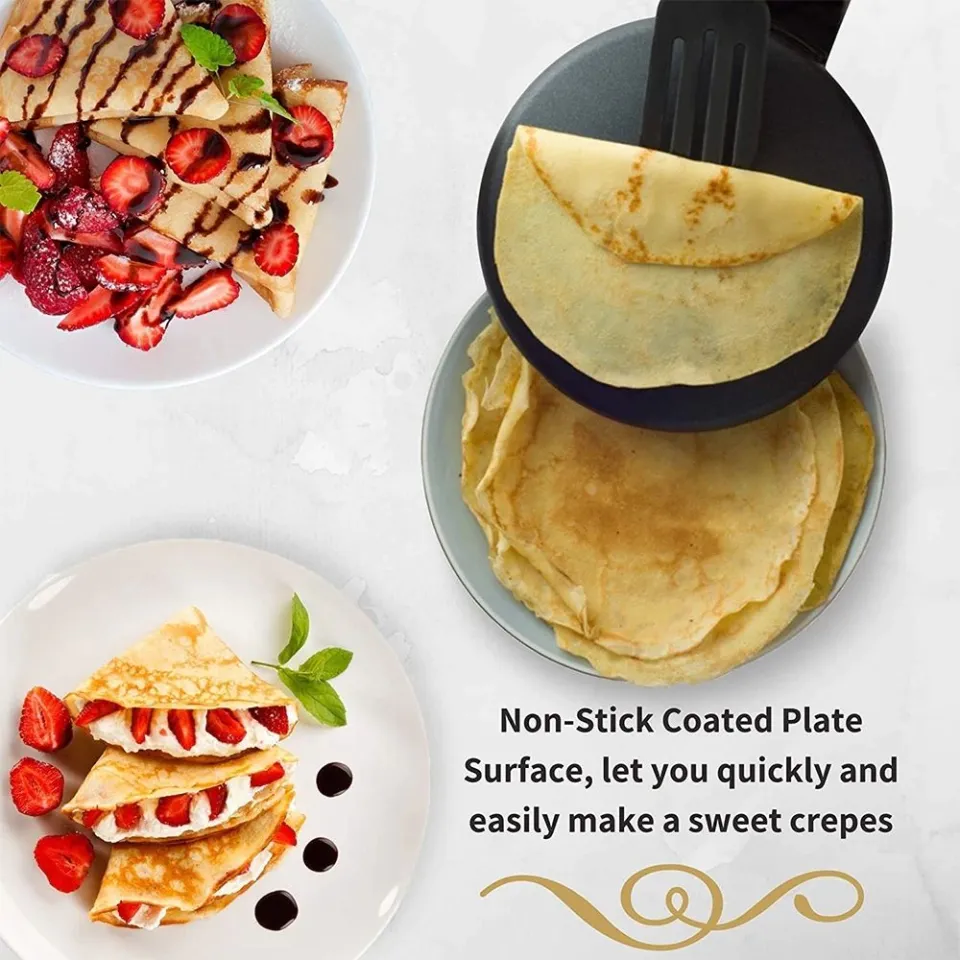 Portable Electric Crepe Maker 110V 8” Household Pancake Machine with Auto  Temperature Control Non-stick Crepe Pan for Pancake, Blintz