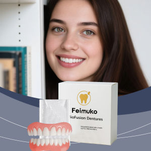 new False Teeth Beauty Set Comfortable Material Reusable Cosmetic Dentures Enhance Smile & Oral Appearance Naturally Free Shipping