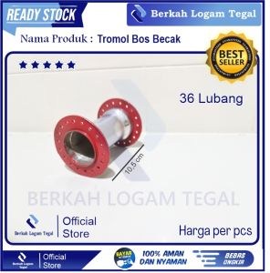 Bos Becak Bos Roda Bos Gerobak Hub Lubang 36 Tromol becak