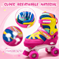 Yowxii Double row Skate Roller Inline 4 wheel Roller Skating Shoes for Kids Suitable for Beginners. 