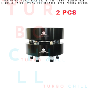 TST-AWF041 PCD: 6-114.3 CB: 66.1MM T: 50MM SCREW SIZE: M12X1.25 NP300 NAVARA HUB CENTRIC (2PCS) WHEEL SPACER