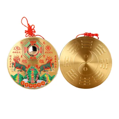 Gương bát quái Sơn Hải Trấn bằng đồng may mắn phong thủy bùa hộ mệnh Sơn Hải Trấn đồ trang trí nhà cửa