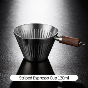 BINCOO Coffee Espresso Cup Measuring Cup Coffee Milk Pitcher Espresso‑Style With Scale Hanging‑Compatible 120ML