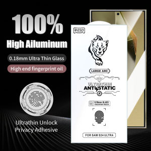 Siêu mỏng phủ keo toàn bộ hỗ trợ vân tay mở khóa kính cường lực Chống Nhìn Trộm cho Samsung Galaxy S25 S24 Ultra S25 S23 S22 S21 + Plus cộng với rõ ràng sự riêng tư bọc hoàn toàn miếng bảo vệ màn hình