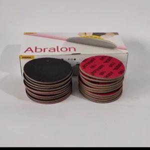 แผ่นขัดฟองน้ำ Mirka ดั้งเดิม แบบกลม แบบตีนตุ๊กแก สำหรับขัดสีรถยนต์ กระดาษทรายสวยงาม ขนาด 5" 125 มม.