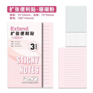 Set Notebook Sticky Notes Expanding Stickers Student Office Use Adhesive Simple Memo Stickers Notepad