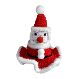 HamshMoc Cute Pet Santa Hat Soft Knit Dog Christmas Hat Pet Costume Hat Holiday Party Head Accessories Headdress For Puppy Kitten
