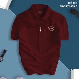 Áo polo nam SPORTMEN 8 cổ bẻ BASIC CVC vải cá sấu sang trọng lịch lãm thoáng mát - POLOUTFIT