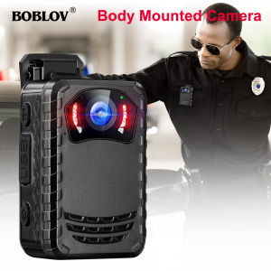 BOBLOV N9 HD 1296P Mini Body  Camera  Worn Police Camera Security Guards Video Camcorder Recorder  with Night Vision 2300MAH Recorder 165° Wide Angle Stealth Mode Playback Motorcycle Dash Cam For Vlogging