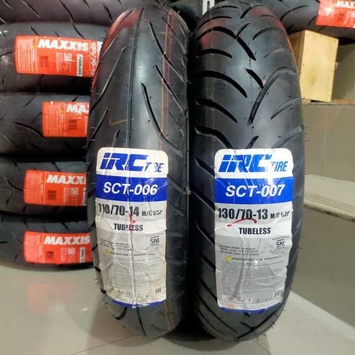 Sepasang Ban IRC PCX 160 110/70-14 dan 130/70-13 depan belakang