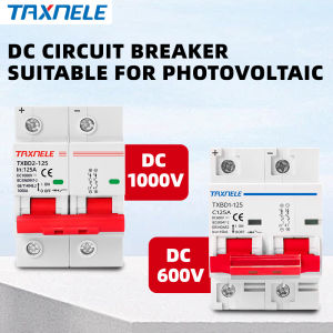 2P DC 600V 1000V Solar Mini Circuit Breaker Battery Switch 125A 100A 80A DC MCB for Photovoltaic PV System