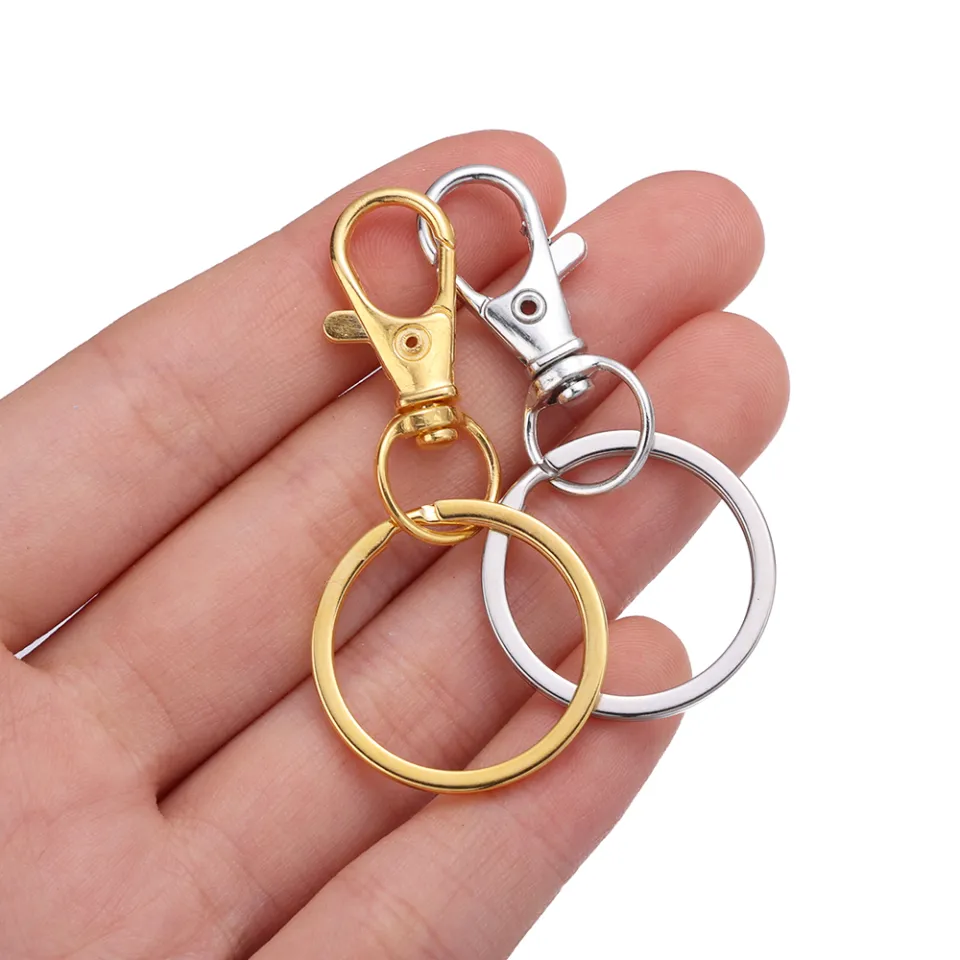  100PCS Gold Swivel Clasps Lanyard Snap Hooks with Key