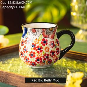 OMK American style Hand Painted Ceramic Mug 450ML Coffee Cup