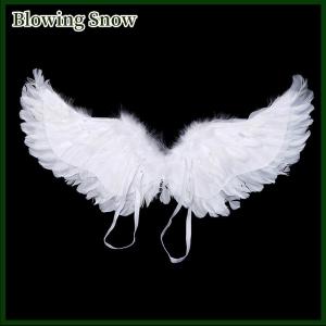 Blowing Swallow Shape Trắng thiên thần lông cánh với dây đai đàn hồi cho trẻ em bên Cosplay Halloween trang trí sinh nhật