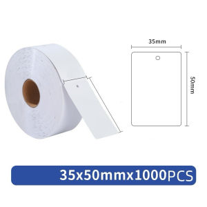 1000PCS/ROLL Blank Label Baju /Cetak Hangtag Baju Label Merek/Hang Tag Putih Kertas Perunggu 35*50MM/45*100mm/40*90mm