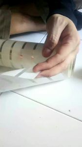 Stiker Kaca Garis Putih Tengah Clear/Bening