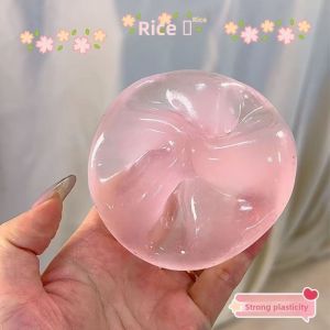 W3DD Soft Material Squeeze Toys Slow Resilience Blue Transparent Anti Stress Sensory Fidgets Stress Relief Soft Simulated Maltose for ADHD Autism Relax