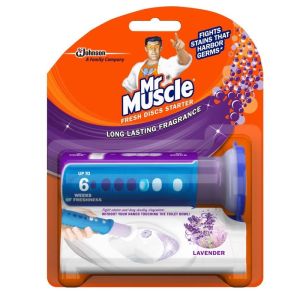 Mr Muscle Toilet Bowl Cleaner Fresh Disc Starter Freshener Refill 12s 24s Bathroom Long-Lasting Fragrance Prevent Stains