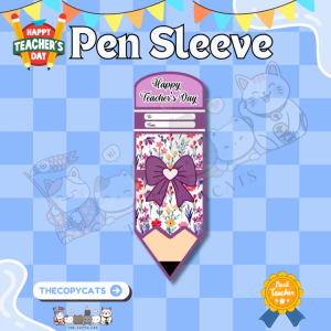 Teachers Day Pen Sleeve with OPP plastic Print Only and With Pen Available Cute Pen Sleeves