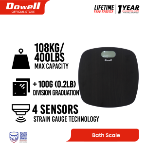 Dowell Wooden Design Digital Bathroom Weighing Scale Bath scale 180kg max capacity | BSD-025/BSD-026