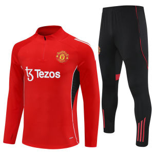 AE2526 New football jerseys: Paris Real Madrid Arsenal Bayern long-sleeve half-zip training jerseys