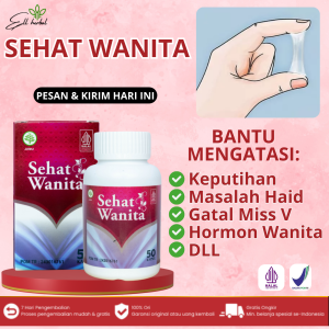 Obat Sehat Wanita Asli 100% Original - isi 50 Kapsul - Keputihan Bau Gatal Miss V Keputihan Berlebihan Infeksi Keputihan Telat Datang Bulan Jamu Sehat Wanita BPOM