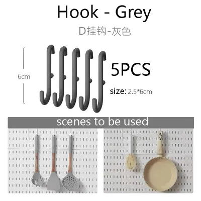 SG READY STOCK Pegboard Multi purpose Nail Free Home Organization Storage Wall Shelf Wall Decor Board Accessories Kitchen Storage Hanger Household Storage Wall